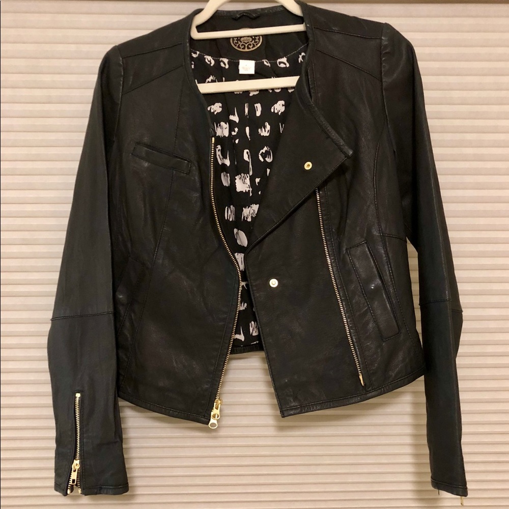 Anthropologie Indra Leather Jacket